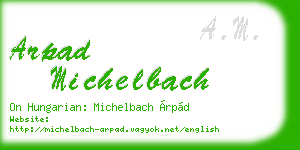 arpad michelbach business card
